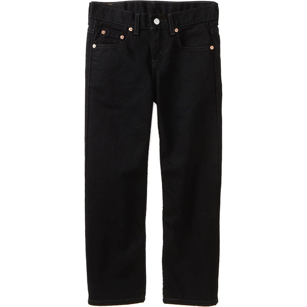NWT LEVIS Boys Size 8 HUSKY BLACK Jeans 28x23 550 Relaxed Fit